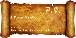 Pflum Viktor névjegykártya