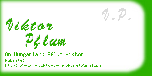 viktor pflum business card